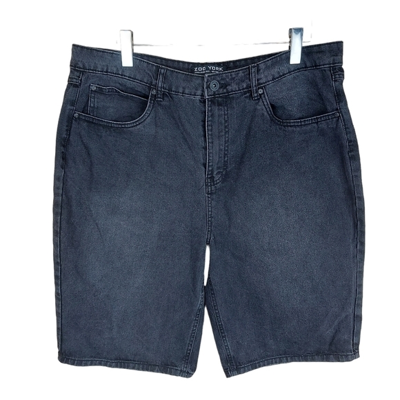 📣2/40$📣 ZOO YORK black denim jeans men's bermuda shorts size 40 - Picture 1 of 8